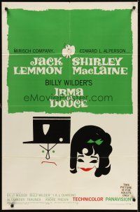 8c355 IRMA LA DOUCE style B 1sh '63 Billy Wilder, great art of Shirley MacLaine & Jack Lemmon!