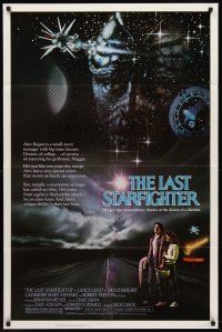 8c390 LAST STARFIGHTER 1sh '84 Catherine Mary Stewart & Lance Guest as video game expert pilot!