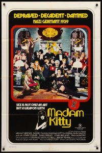 8c420 MADAM KITTY 1sh '77 x-rated, depraved, decadent, damned, sex is not only an art but a weapon!