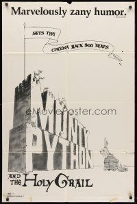 8c464 MONTY PYTHON & THE HOLY GRAIL 1sh '75 Terry Gilliam, John Cleese, art of Trojan bunny!