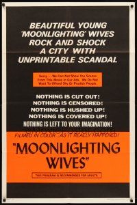 8c466 MOONLIGHTING WIVES style B 1sh '66 Joseph Sarno want-ad sex, not for shy or prudish people!