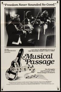 8c472 MUSICAL PASSAGE 1sh '84 Jim Brown directed documentary, Soviet Emigre Orchestra!