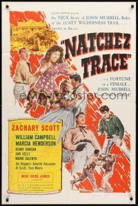 8c486 NATCHEZ TRACE 1sh '59 Zachary Scott as Murrell, Irene James as Lolette!