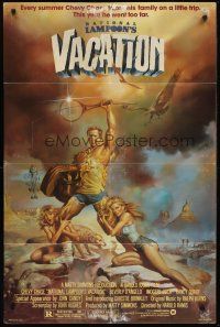 8c488 NATIONAL LAMPOON'S VACATION 1sh '83 sexy exaggerated art of Chevy Chase by Boris Vallejo!