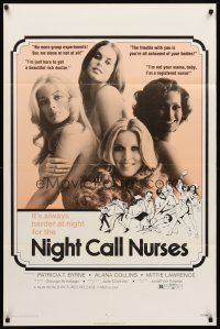 8c499 NIGHT CALL NURSES 1sh '72 very sexy ladies, I'm not your mama, baby, I'm a registered nurse!