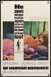 8c511 OF HUMAN BONDAGE 1sh '64 super sexy Kim Novak can't help being what she is!