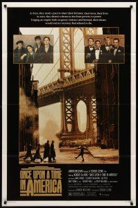 8c517 ONCE UPON A TIME IN AMERICA 1sh '84 Robert De Niro, James Woods, directed by Sergio Leone!