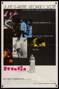 8c545 PETULIA style B 1sh '68 Richard Lester directed, pretty Julie Christie & George C. Scott!