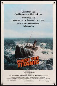 8c580 RAISE THE TITANIC 1sh '80 cool image of ship being pulled from the depths of the ocean!