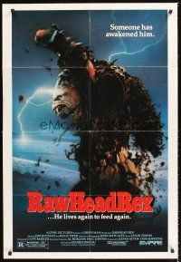 8c585 RAWHEAD REX 1sh '86 Clive Barker, cool monster art by S. Watts, it lives to feed again!