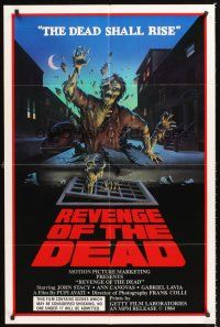 8c599 REVENGE OF THE DEAD 1sh '84 Pupi Avati's Zeder, cool zombie artwork, the dead shall rise!