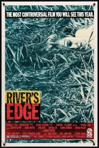 8c611 RIVER'S EDGE 1sh '86 Keanu Reeves, Crispin Glover, most controversial film!