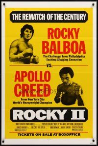 8c616 ROCKY II int'l 1sh '79 Sylvester Stallone & Carl Weathers in rematch fight of the century!