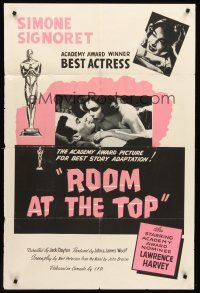 8c618 ROOM AT THE TOP Canadian 1sh '59 Laurence Harvey loves Heather Sears AND Simone Signoret!
