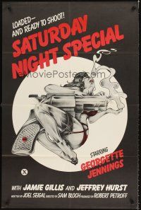 8c635 SATURDAY NIGHT SPECIAL 1sh '76 sexy art of near-naked girl with huge smoking gun!
