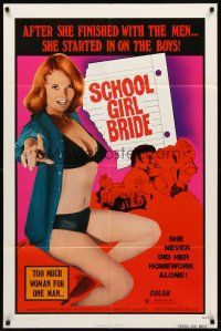 8c642 SCHOOL GIRL BRIDE 1sh R74 Cream Schwabing-Report, sexy Barbara Scott, too much woman!