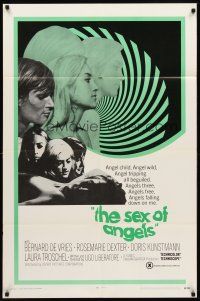 8c656 SEX OF ANGELS 1sh '69 Ugo Liberatore's Il sesso degli angeli, cool psychedelic art!
