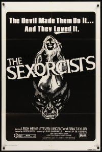 8c657 SEXORCISTS 1sh '74 the devil made them do it, and they loved it!