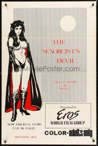 8c658 SEXORCIST'S DEVIL 1sh '74 Ray Dennis Steckler, artwork of sexy woman in cape!