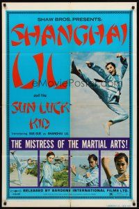 8c660 SHANGHAI LIL & THE SUN LUCK KID 1sh '74 Sue-Sue in title role, Shaw Bros martial arts action