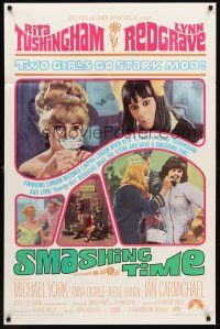 8c688 SMASHING TIME 1sh '68 Rita Tushingham, Lynn Redgrave, two sexy girls go stark mod!