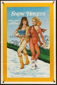 8c689 SNOW HONEYS 1sh '83 sexy Becky Savage & Vanessa Del Rio will melt your inhibitions!