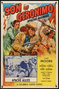 8c697 SON OF GERONIMO chapter 4 1sh '52 cowboy Clayton Moore western serial, Apache Allies!