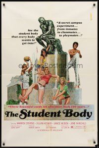 8c742 STUDENT BODY 1sh '76 Warren Stevens, Jillian Kesner, sexy campus experiment!