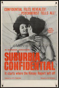 8c745 SUBURBIA CONFIDENTIAL 1sh '66 sexy files revealed, where Kinsey left off!