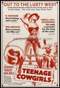 8c815 TEENAGE COWGIRLS 1sh '73 John Holmes goes to the lusty West for sexy female wildcats!