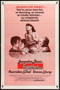 8c856 TOGETHER 1sh '81 Maximilian Schell, Terence Stamp, sexy Jacqueline Bisset!