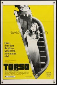 8c866 TORSO 1sh '73 directed by Sergio Martino, sexy Suzy Kendall, bizarre psychosexual minds!