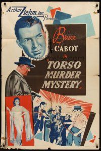8c867 TORSO MURDER MYSTERY 1sh '40 British spy Bruce Cabot tries to get some answers!