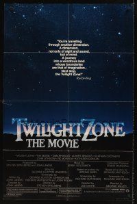 8c882 TWILIGHT ZONE 1sh '83 Joe Dante, Steven Spielberg, John Landis, from Rod Serling TV series!