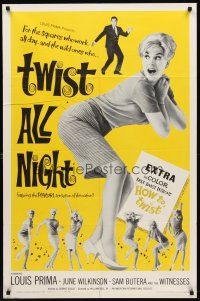 8c883 TWIST ALL NIGHT 1sh '62 Louis Prima, great images of sexy dancing June Wilkinson!