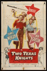 8c885 TWO GUYS FROM TEXAS 1sh '48 Dorothy Malone & Penny Edwards on Dennis Morgan & Jack Carson!