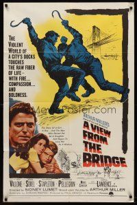 8c914 VIEW FROM THE BRIDGE int'l 1sh '62 Raf Vallone, Miller's towering drama of love & obsession!