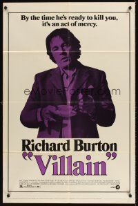 8c916 VILLAIN style B 1sh '71 Richard Burton has the face of a Villain, Ian McShane, cool image!