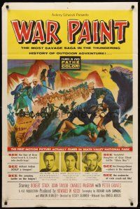 8c932 WAR PAINT 1sh '53 Robert Stack, Joan Taylor, filmed in Death Valley National Park!