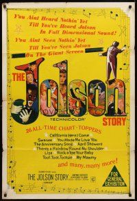 8d521 JOLSON STORY Aust 1sh R60s Larry Parks & Keyes in bio of the world's greatest entertainer!