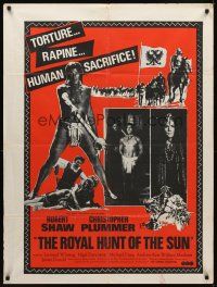 8d531 ROYAL HUNT OF THE SUN Aust 1sh '69 Christopher Plummer, Robert Shaw as conquistador!