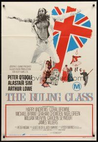 8d532 RULING CLASS Aust 1sh '72 crazy Peter O'Toole thinks he is Jesus, directed by Peter Medak