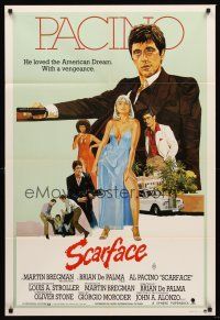 8d534 SCARFACE Aust 1sh '83 Al Pacino as Tony Montana, Michelle Pfeiffer, Brian De Palma