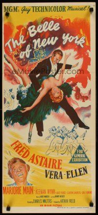 8d586 BELLE OF NEW YORK Aust daybill '52 art of Fred Astaire dancing with sexy Vera-Ellen!