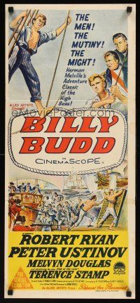 8d594 BILLY BUDD Aust daybill '62 Terence Stamp, Robert Ryan, mutiny & high seas adventure!