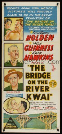8d606 BRIDGE ON THE RIVER KWAI Aust daybill '58 William Holden, Alec Guinness, David Lean classic!