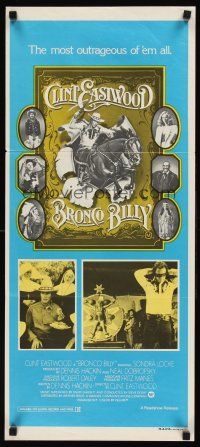 8d608 BRONCO BILLY Aust daybill '80 Clint Eastwood directs & stars, different photographic images!