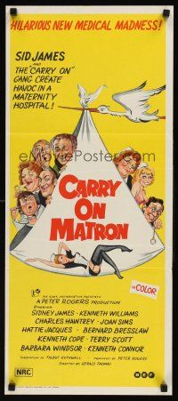 8d619 CARRY ON MATRON Aust daybill '72 English sex, hilarious new medical madness, wacky art!