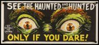 8d655 DEMENTIA 13 teaser Aust daybill '63 Roger Corman, The Haunted & the Hunted, cool art of eyes!