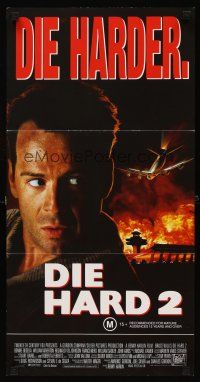 8d658 DIE HARD 2 Aust daybill '90 tough guy Bruce Willis is in the wrong place at the right time!